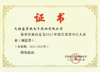 江苏省小巨人企业